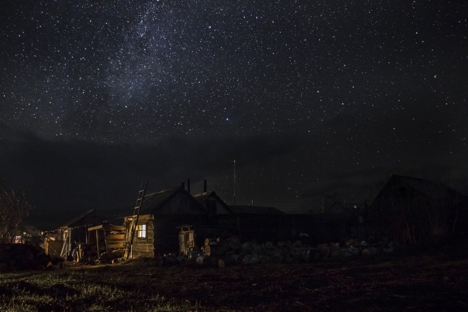 Звездное небо в деревне