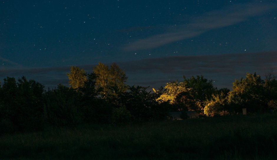 Ночное небо в деревне