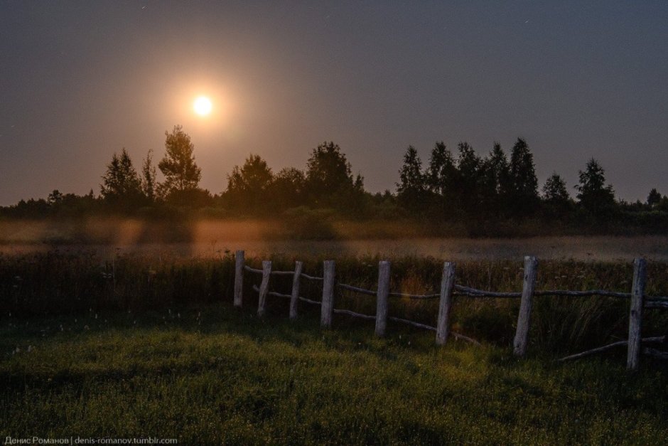 Ночь деревня лето