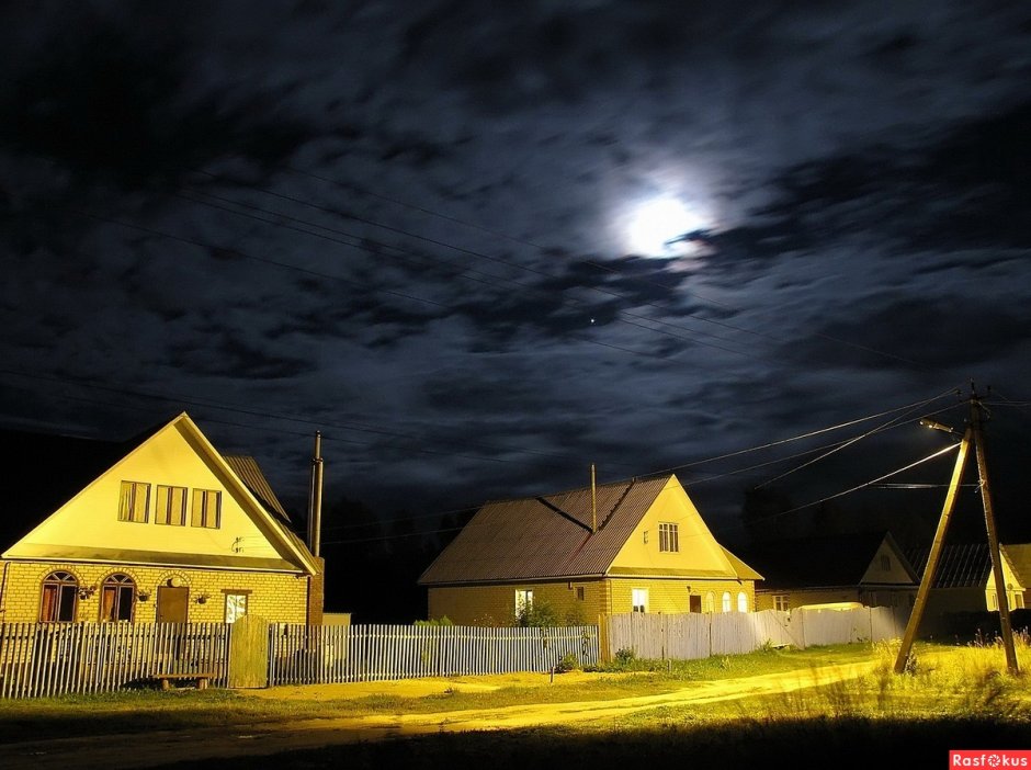 Эстония ночь деревня