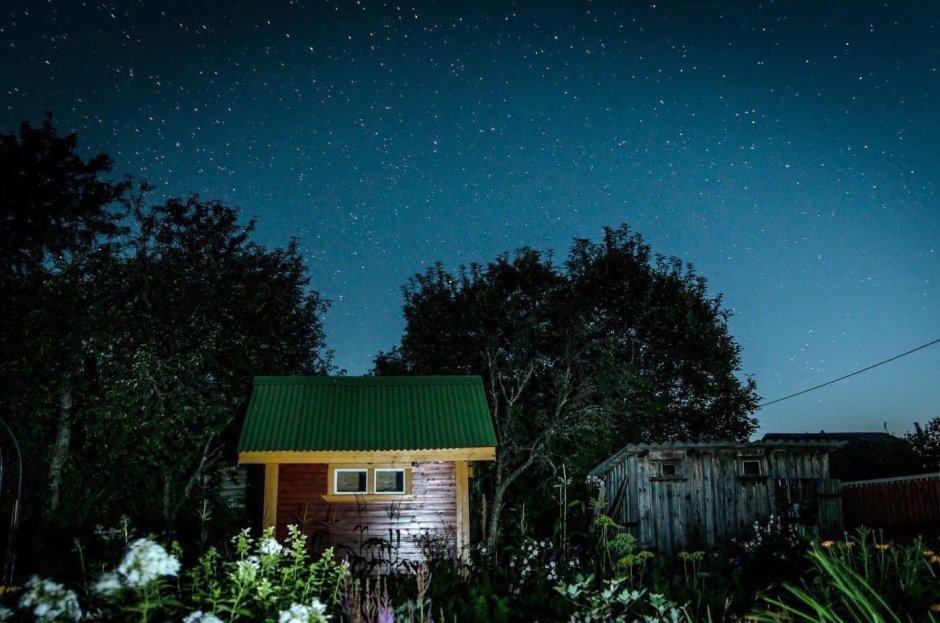 Огород ночью