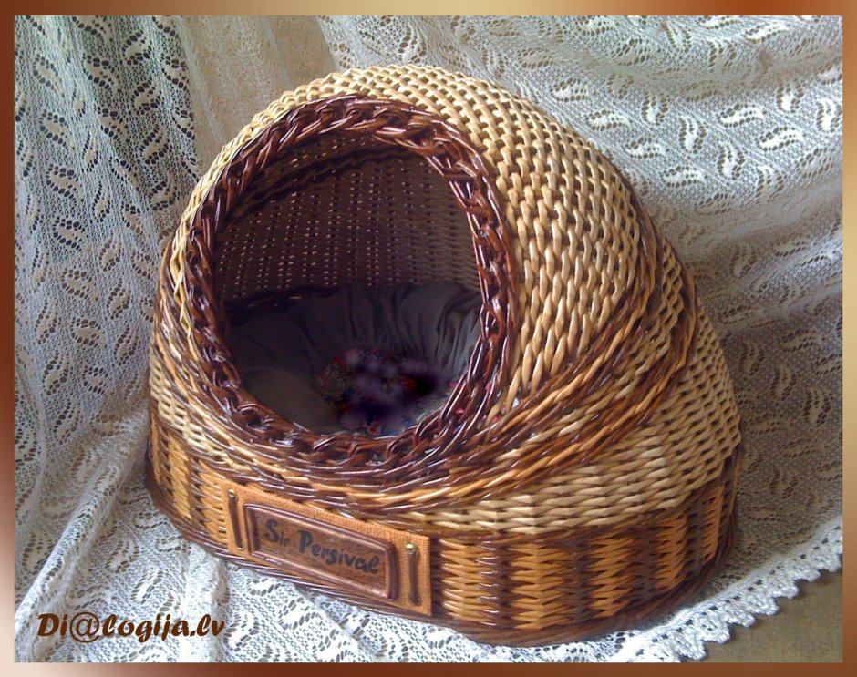 Лежак Curver Petlife для животных с подушкой, коричнево-кремовый s