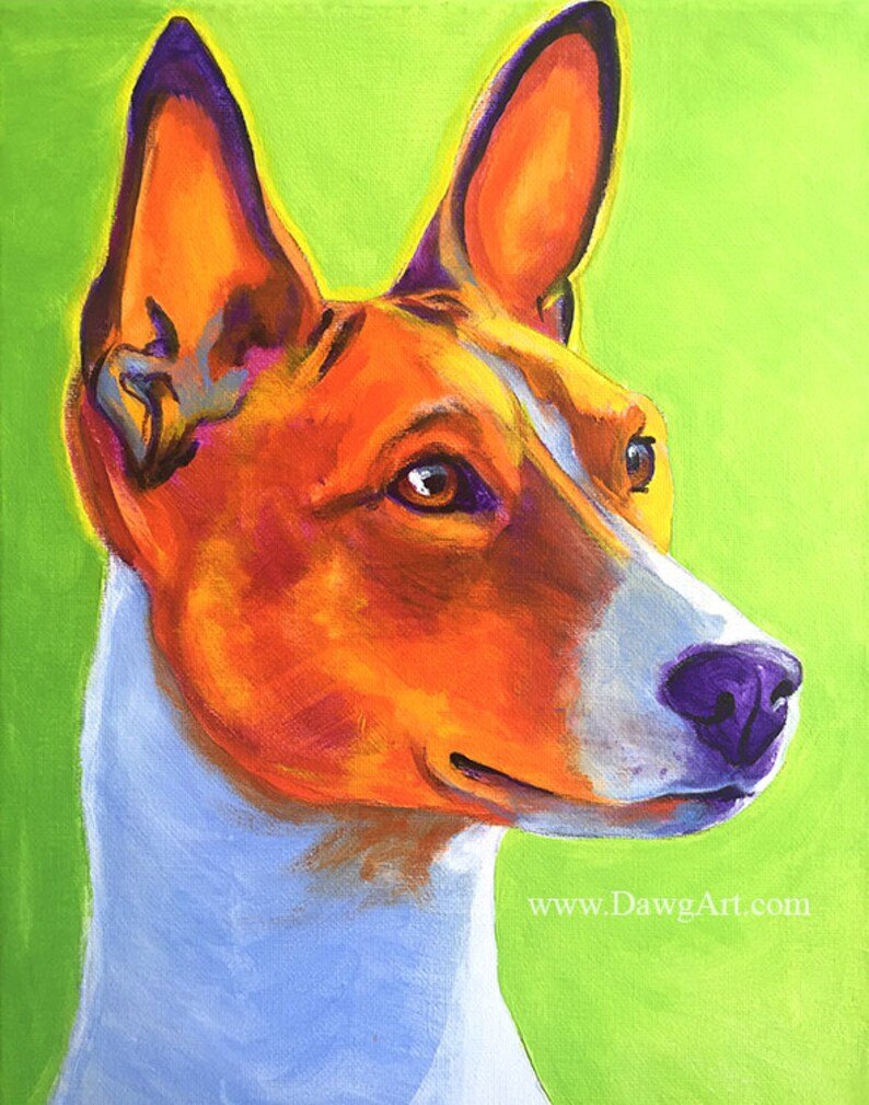 Басенджи собака арт