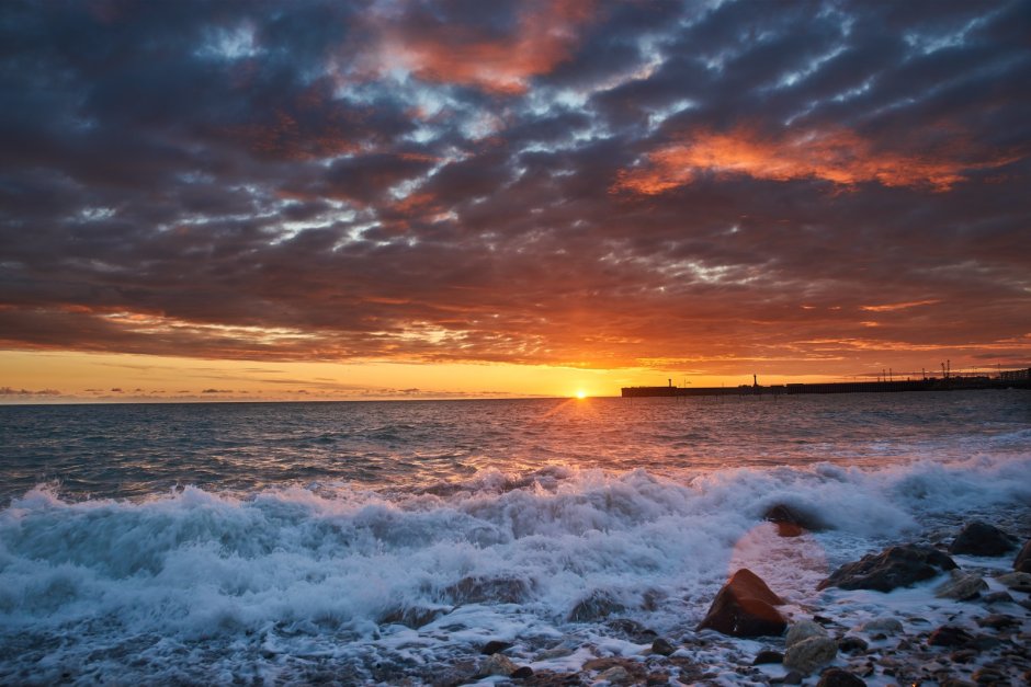 Закат в Адлере