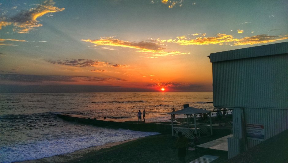 Адлер пляж рассвет