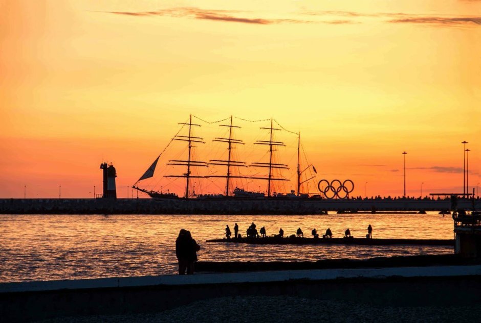 Анапа набережная закат