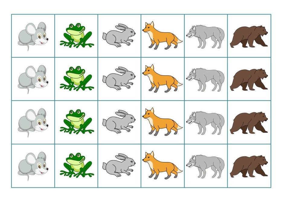 Дикие животные для детей 3 лет