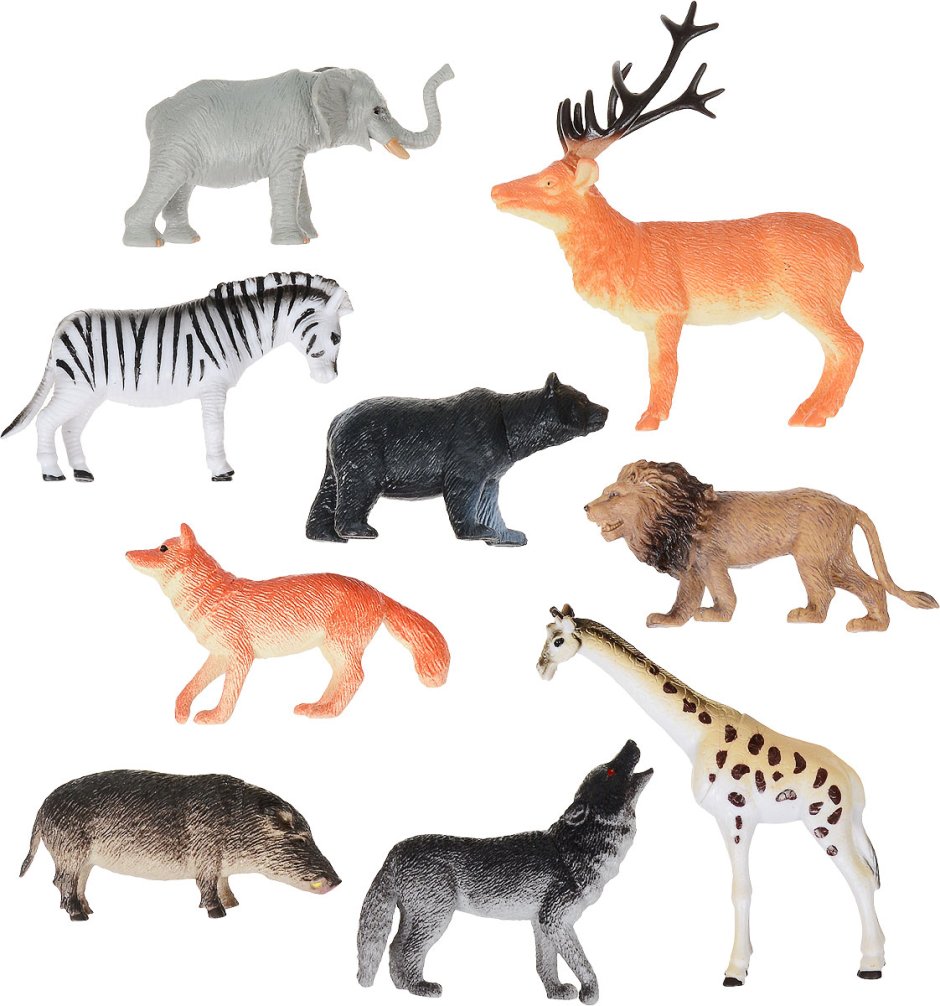 Дикие животные (9 фигурок) Минилэнд