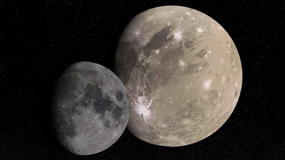 Ганимед и Луна
