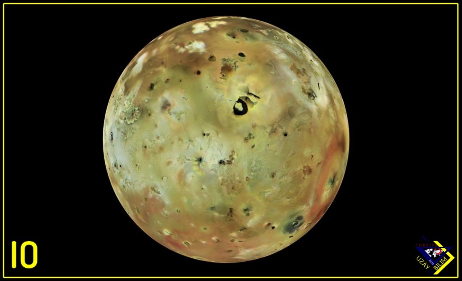 Спутники Юпитера ио на прозрачном фоне