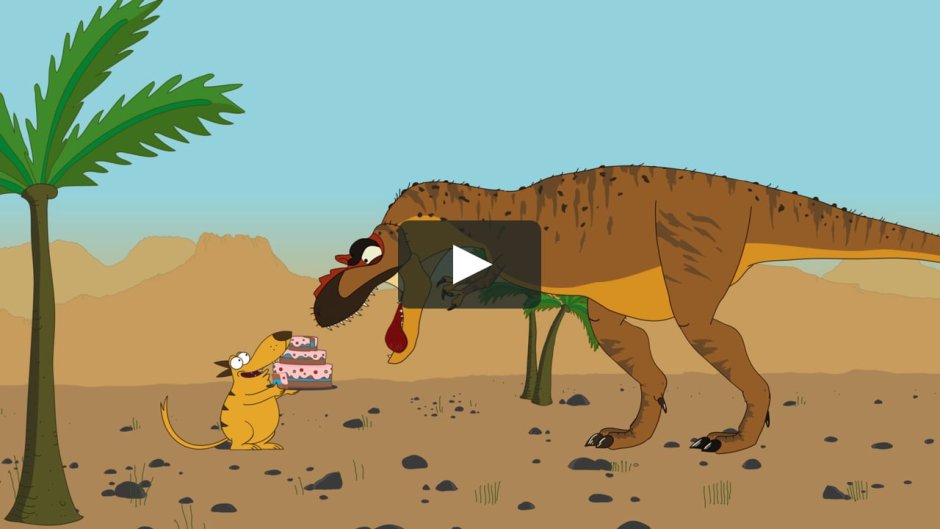 Динозавр выскочит из телевизора