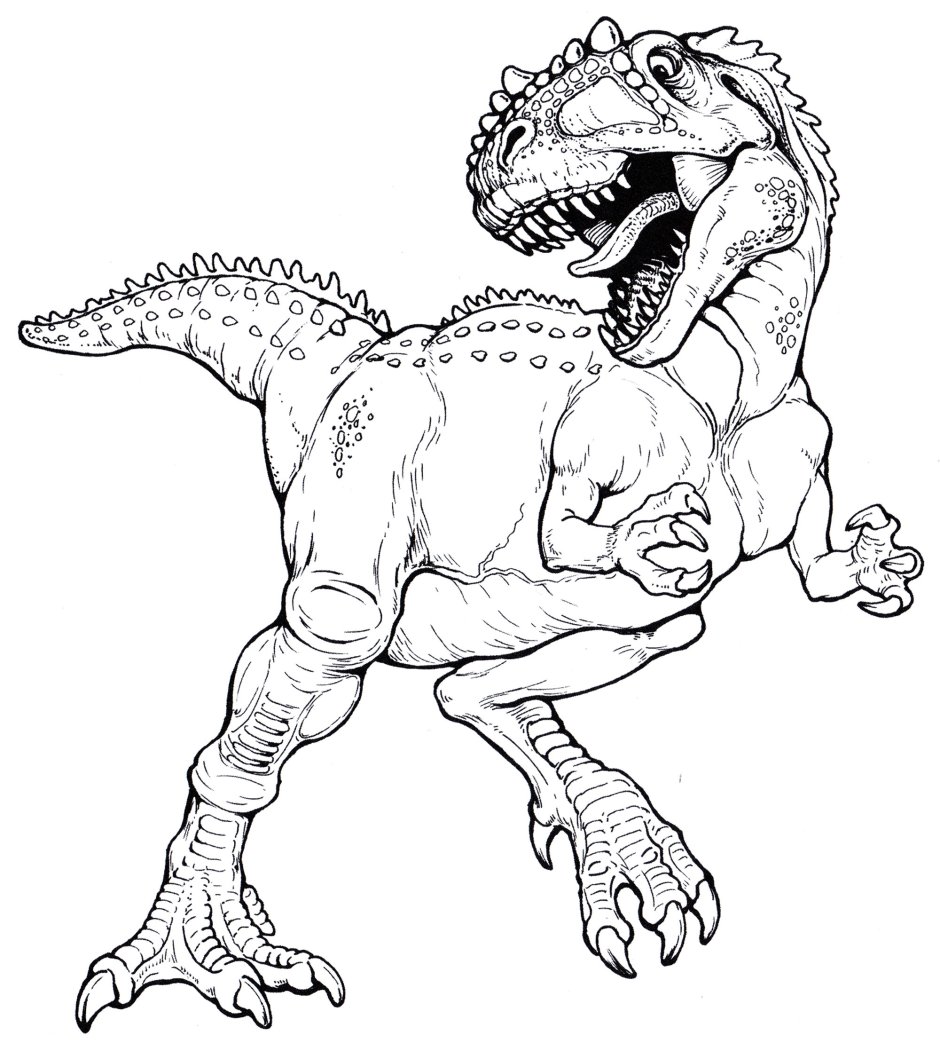 Тарбозавр раскраска динозавра