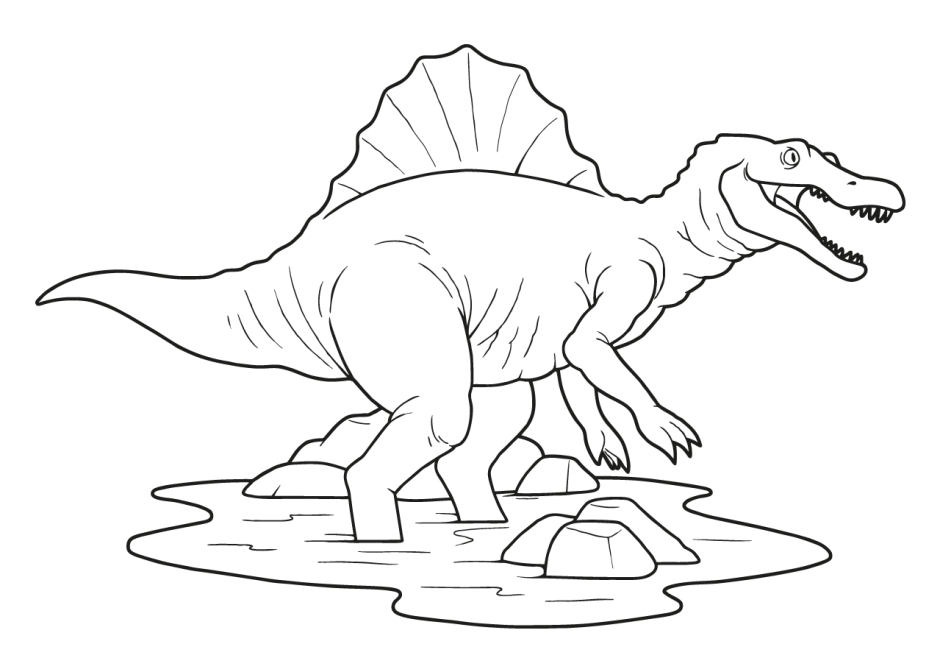 Раскраски динозавры Спинозавр