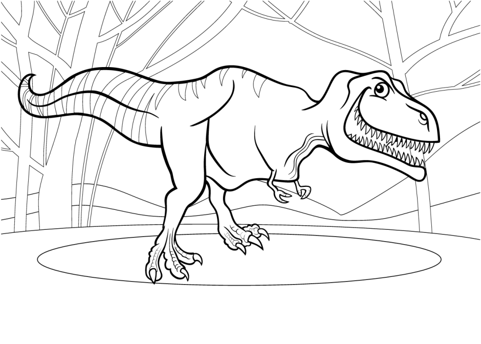 Раскраска хищных динозавр для детей