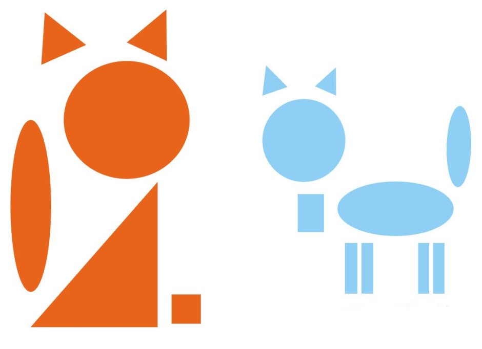 Аппликация из геометрических фигур