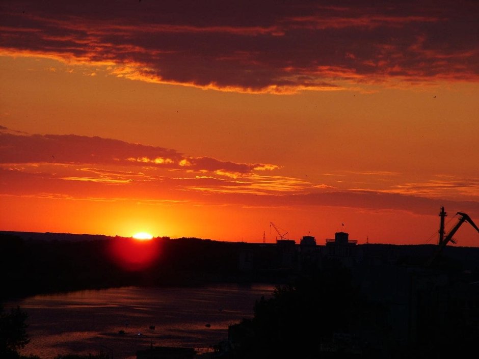 Закат в Волжском
