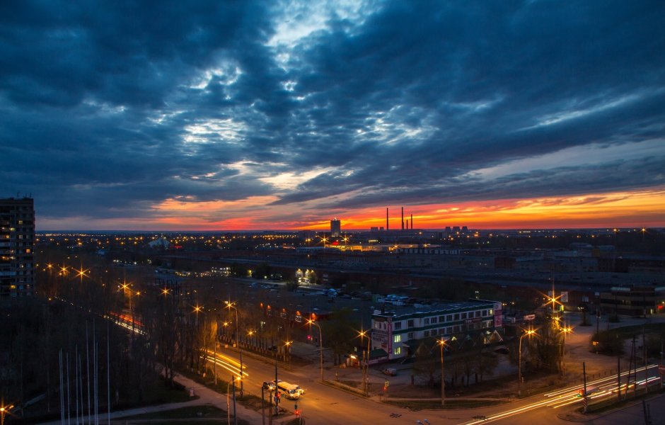Красивый закат в Тольятти
