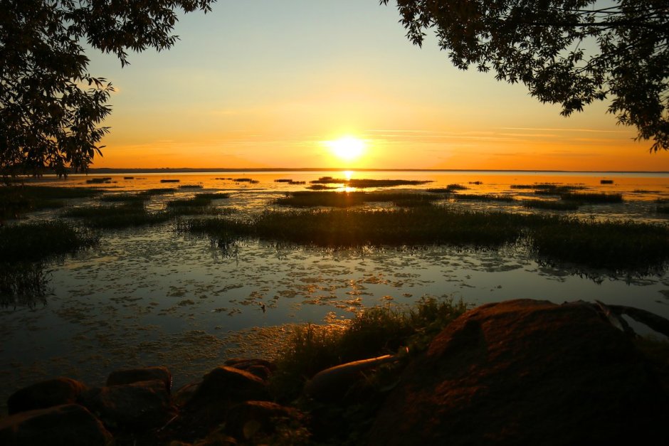 Плещеево озеро Переславль закат