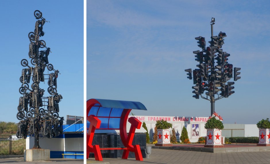 Каменск-Шахтинский Стелла из мотоциклов