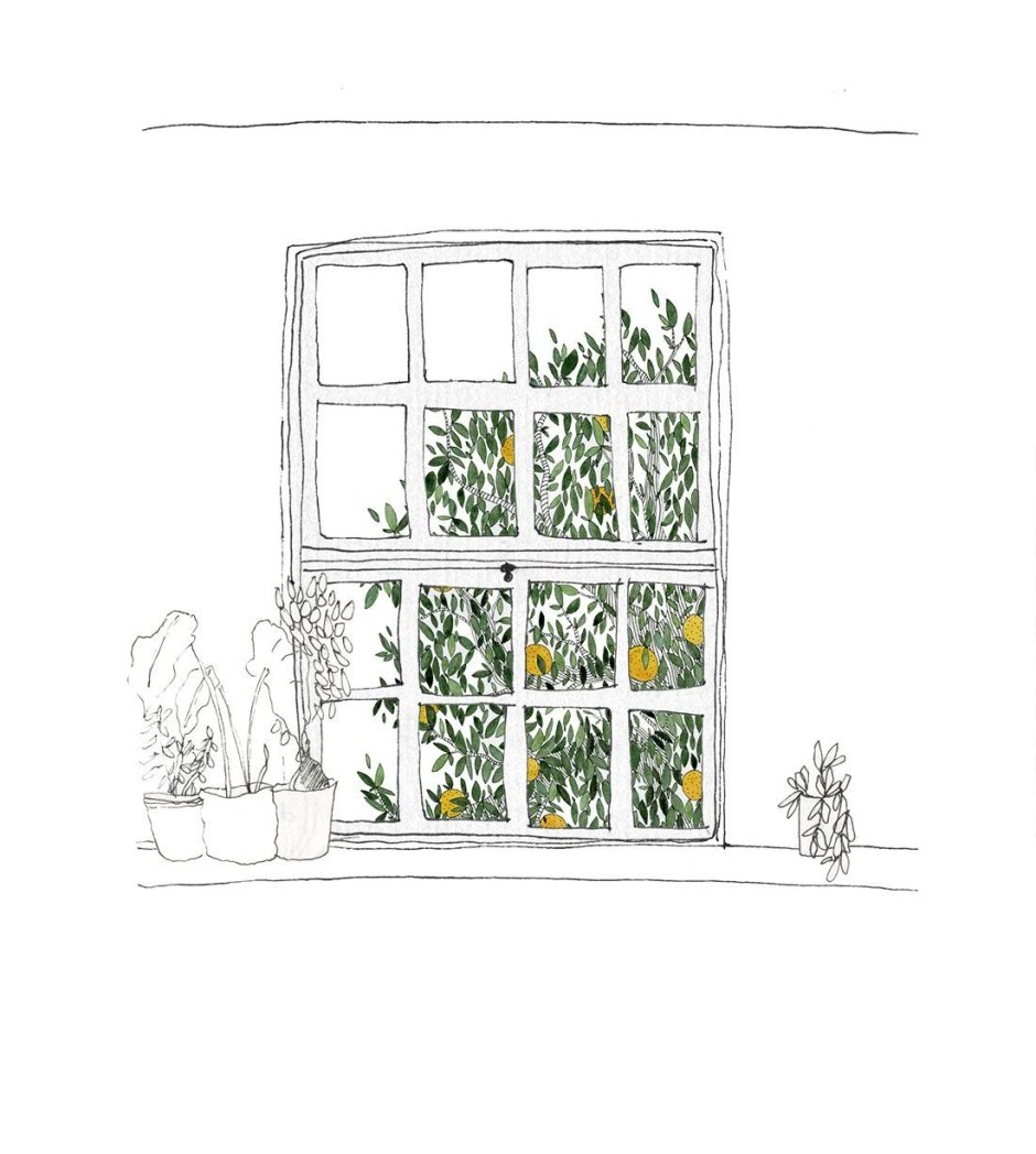 Окно карандашом