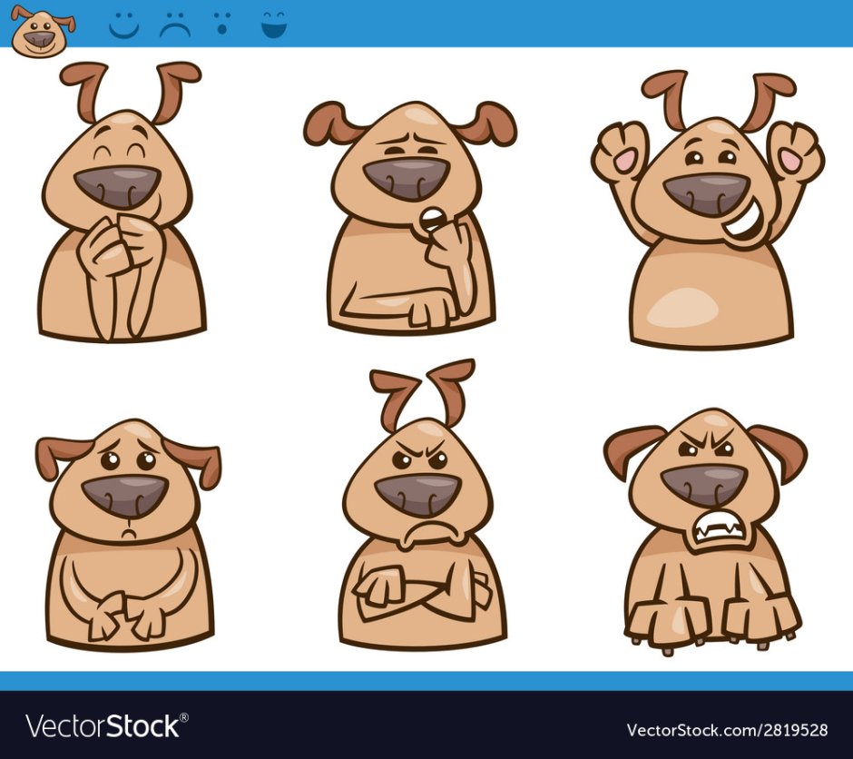 Груссная и весёлая собака