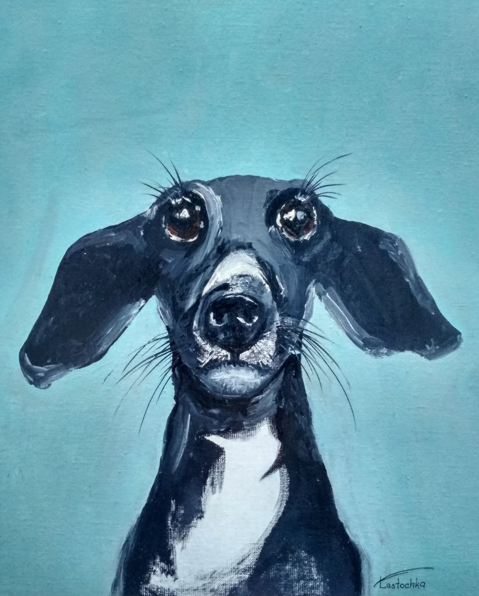 Живопись забавные собаки
