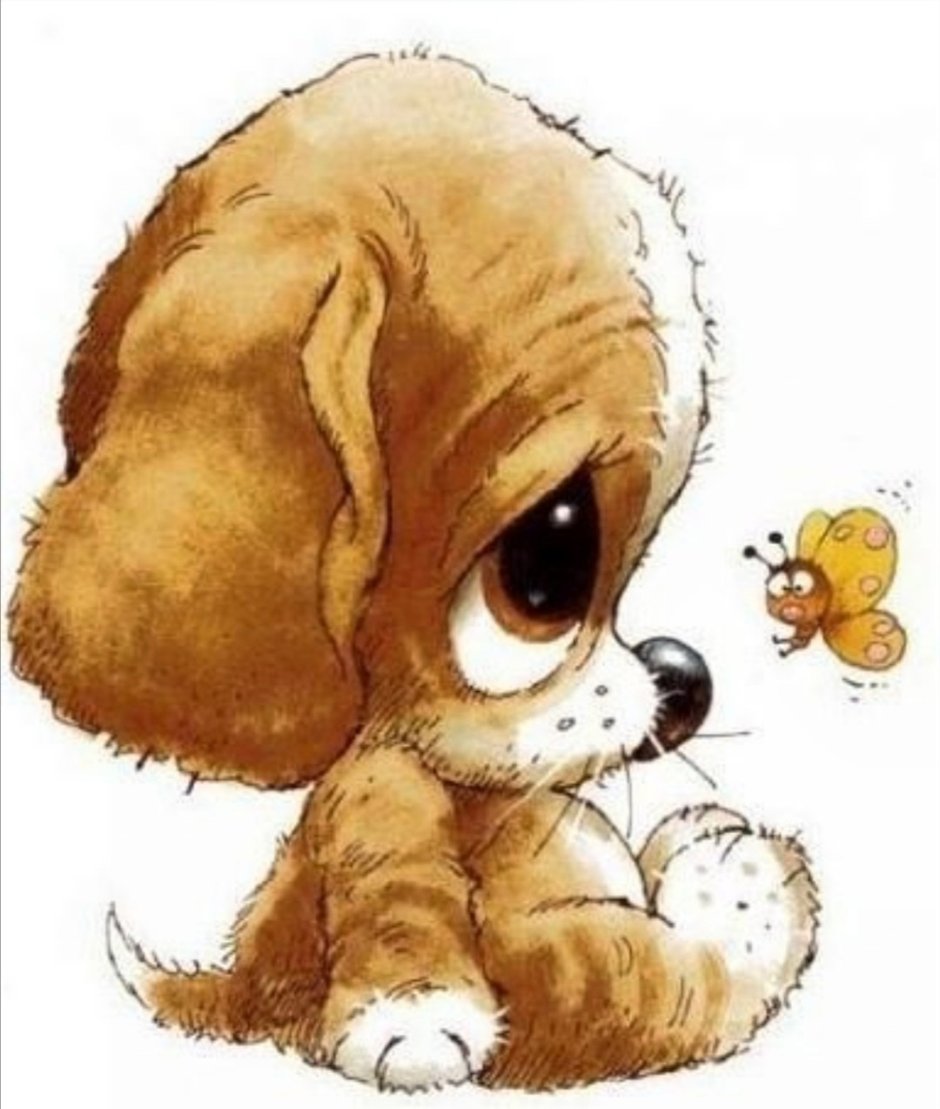 Милые щенки мультяшные