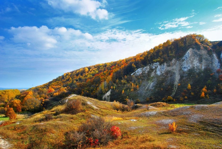 Белгород меловые горы осенью