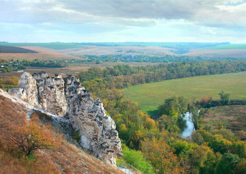 Меловые горы в Воронежской области Дивногорье