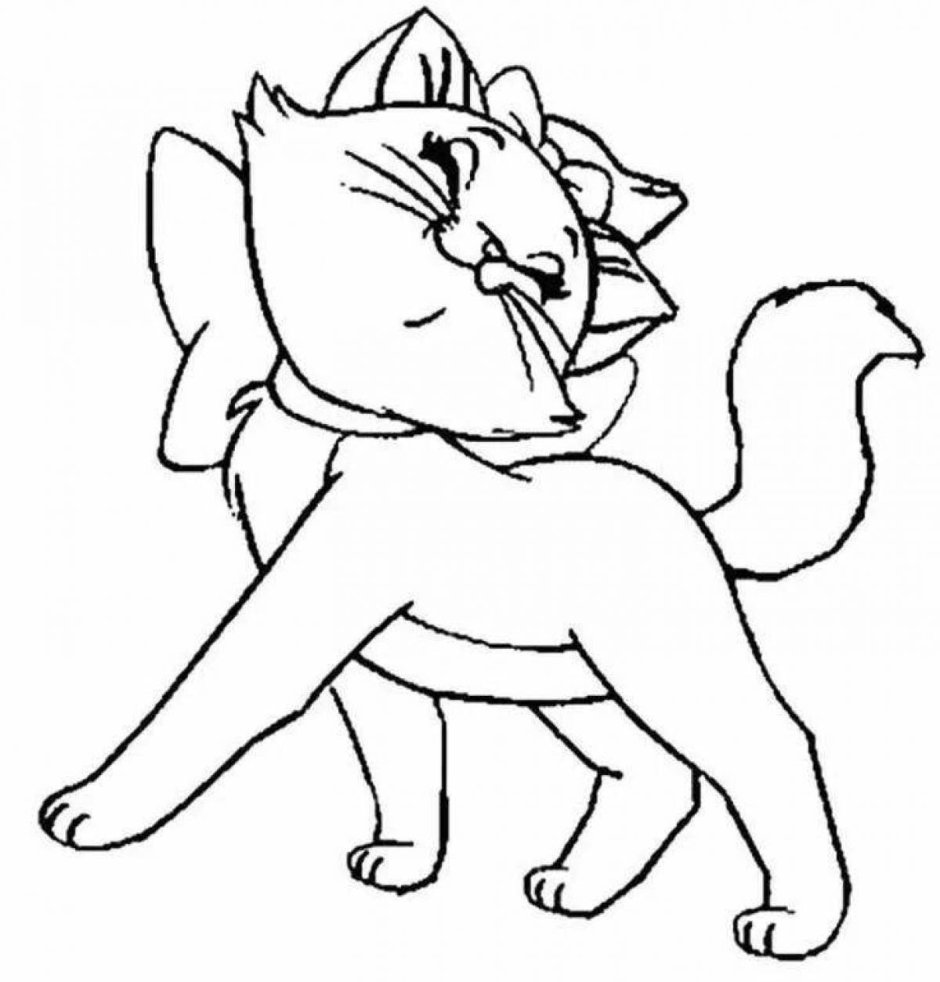 Кошка Мэри раскраска