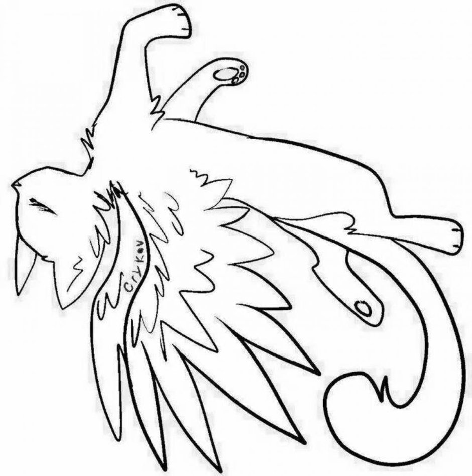 Коты Воители лайн с крыльями