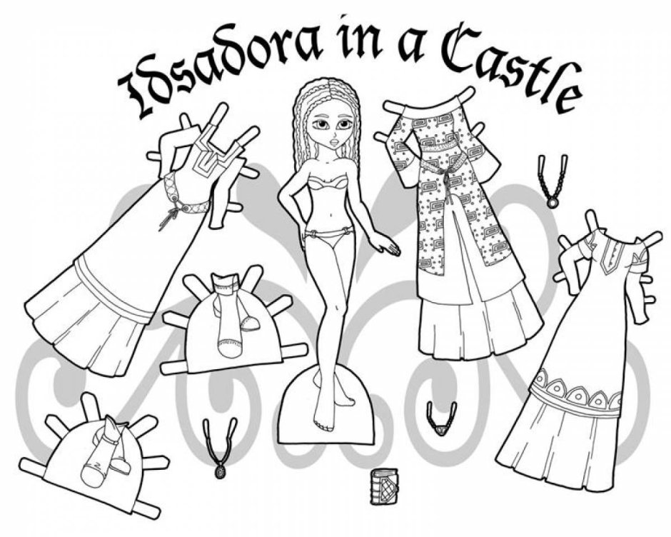 Раскраска Одевалка принцессы