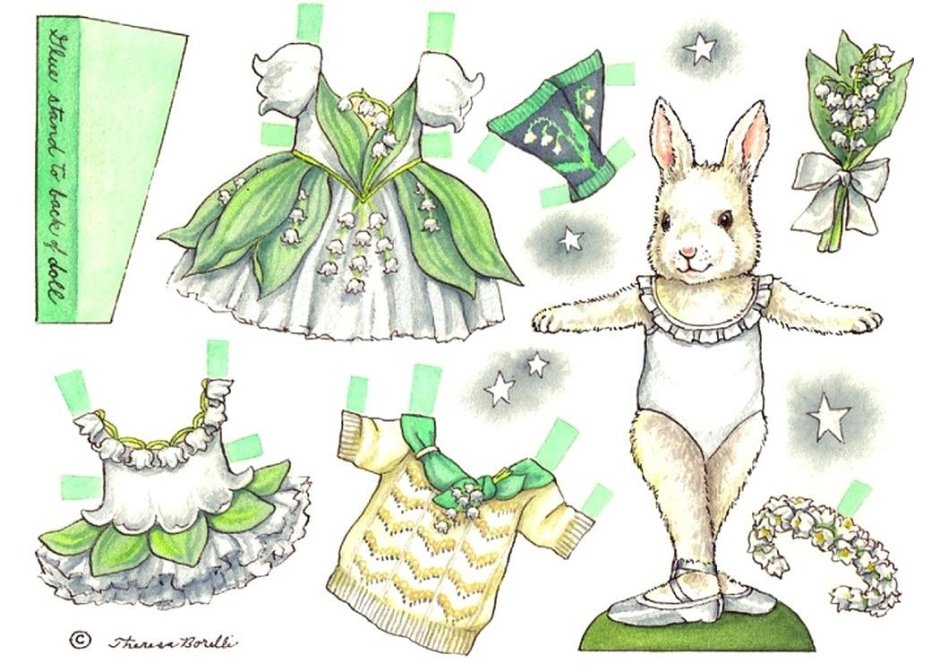 Зверушки с одеждой для вырезания