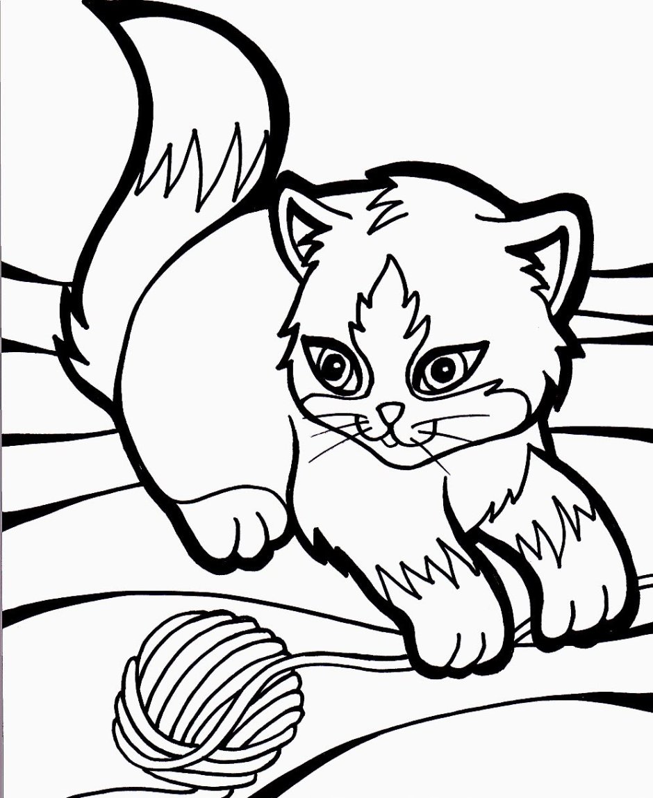 Раскраска. Котики