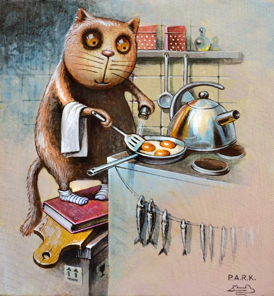 Доброе утро котики Рисованные