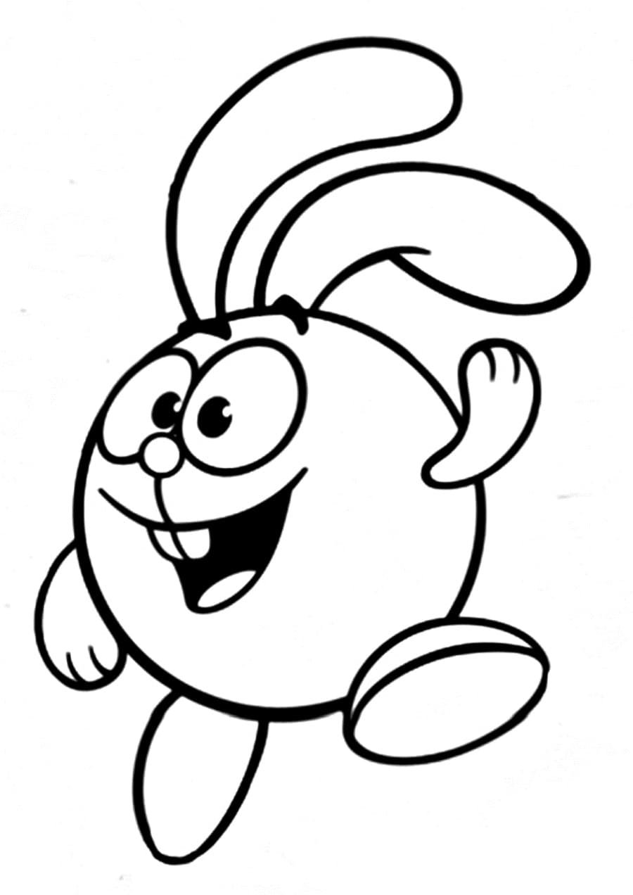 Раскраска Крошик Смешарики