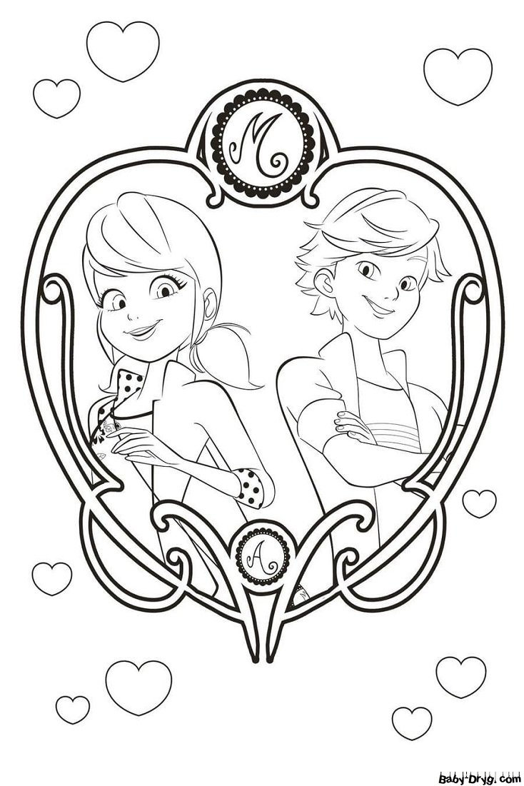 Раскраска леди баг принцесса