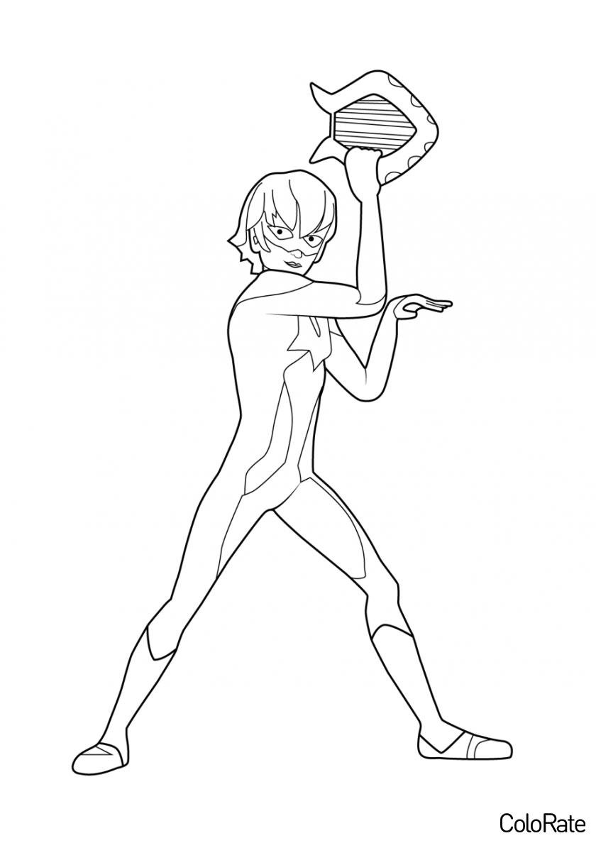 Люка леди баг раскраска