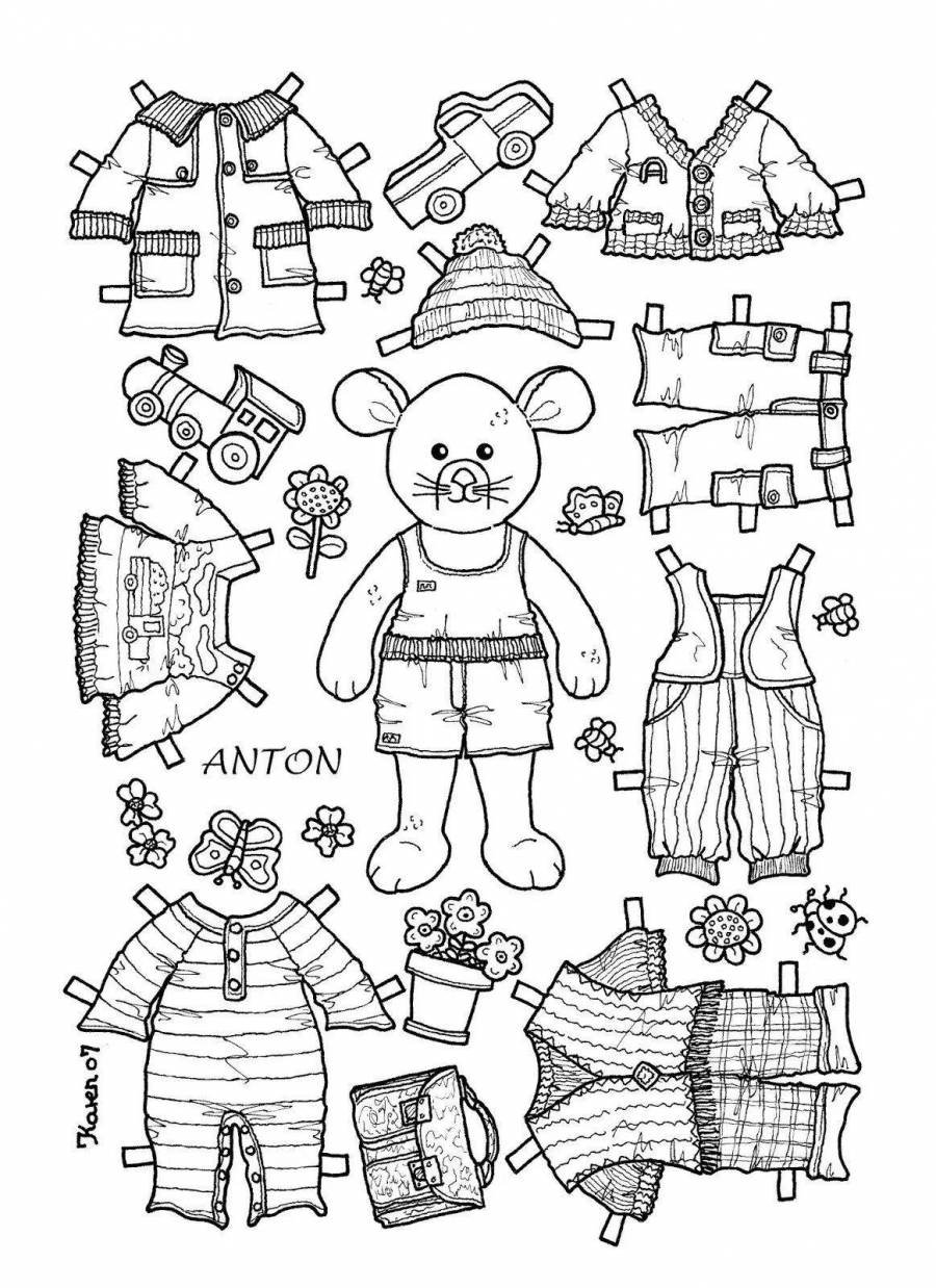 Мишка черно белый