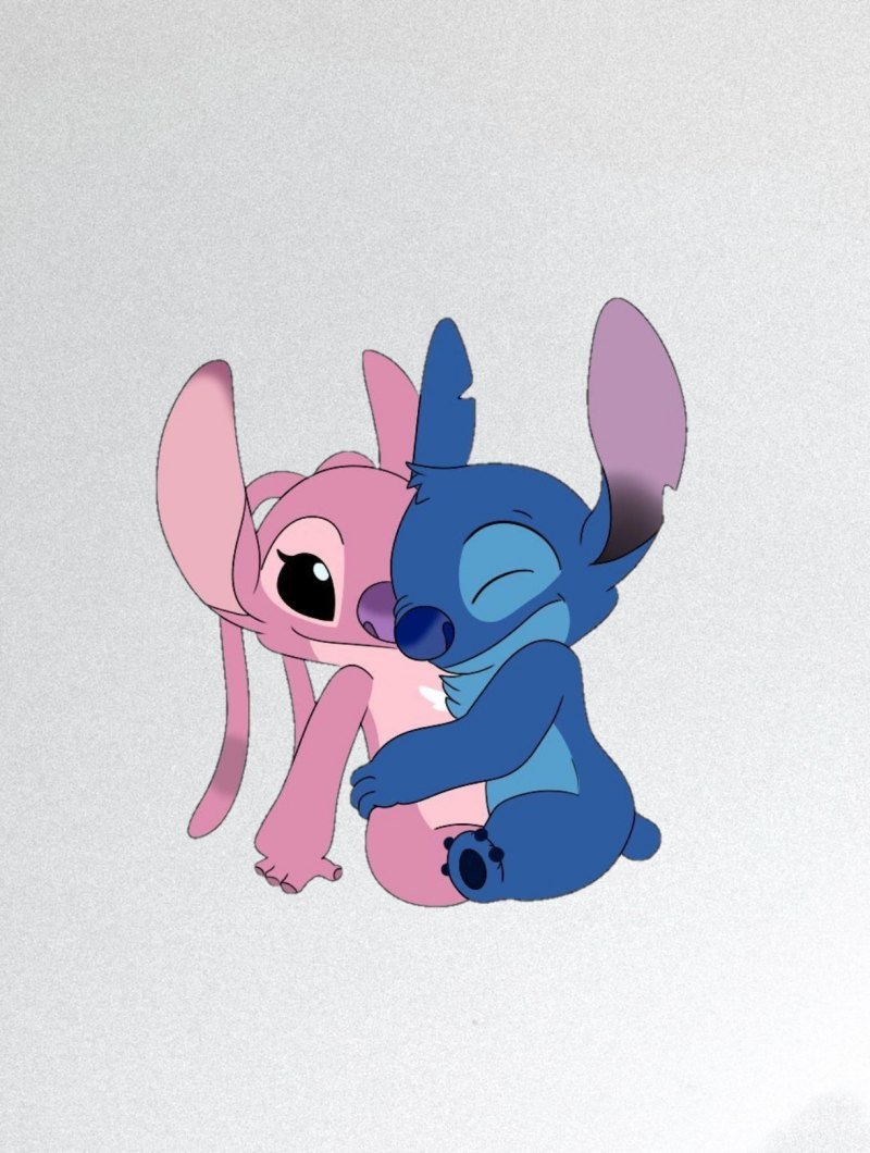 Stitch hug Angel