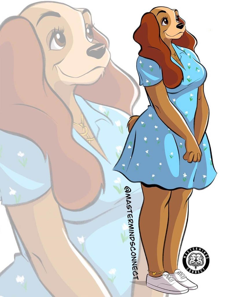 Леди и Бродяга в виде людей