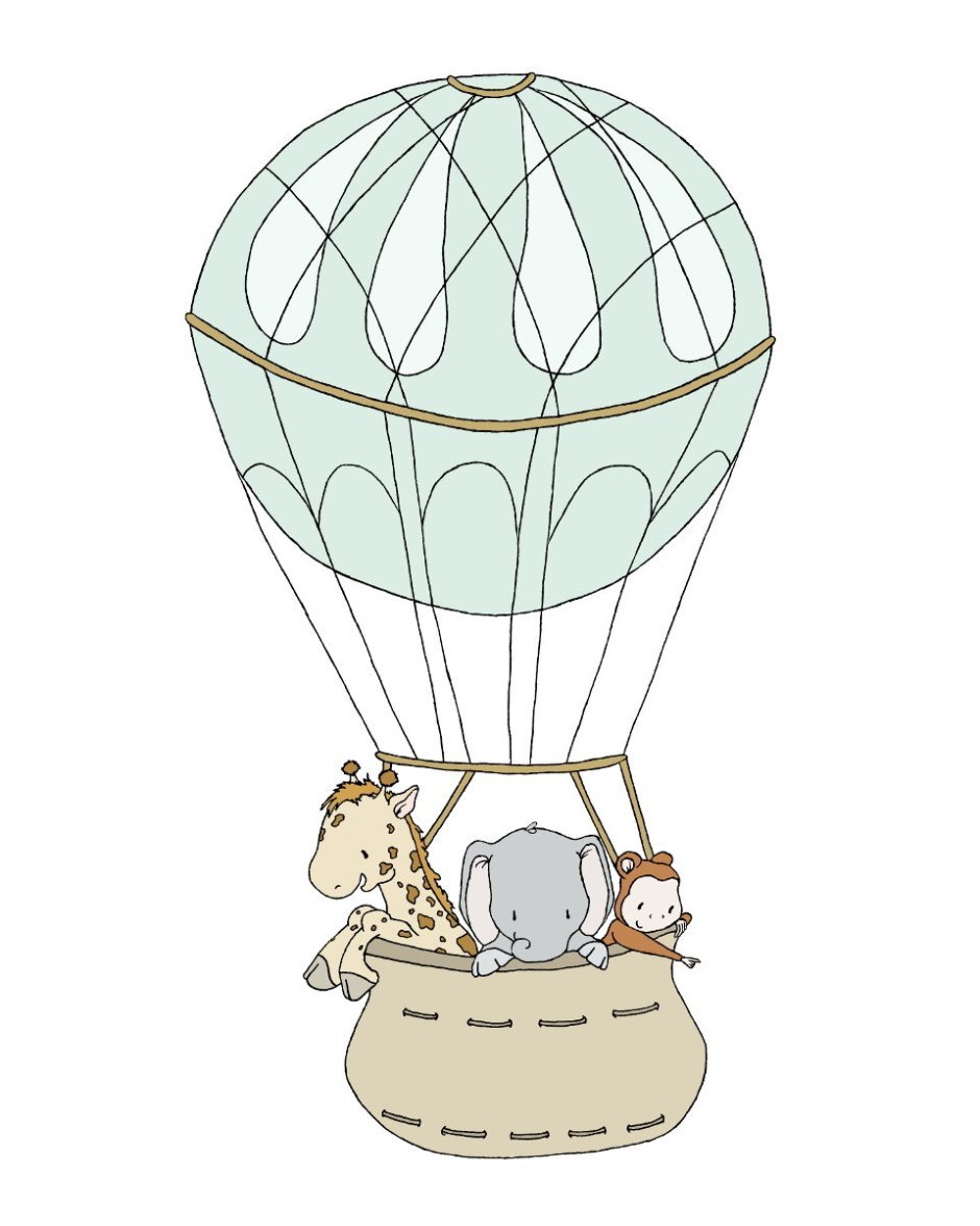 Мишка на воздушном шаре