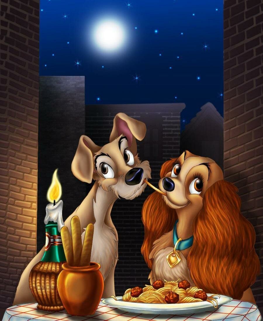 Уолт Дисней леди и Бродяга