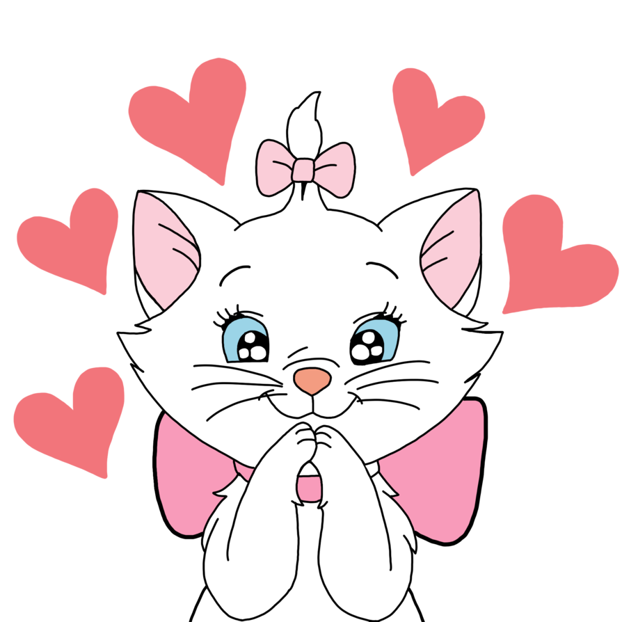 Кошечка с сердечком