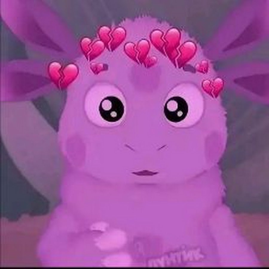 Лунтик с сердечками