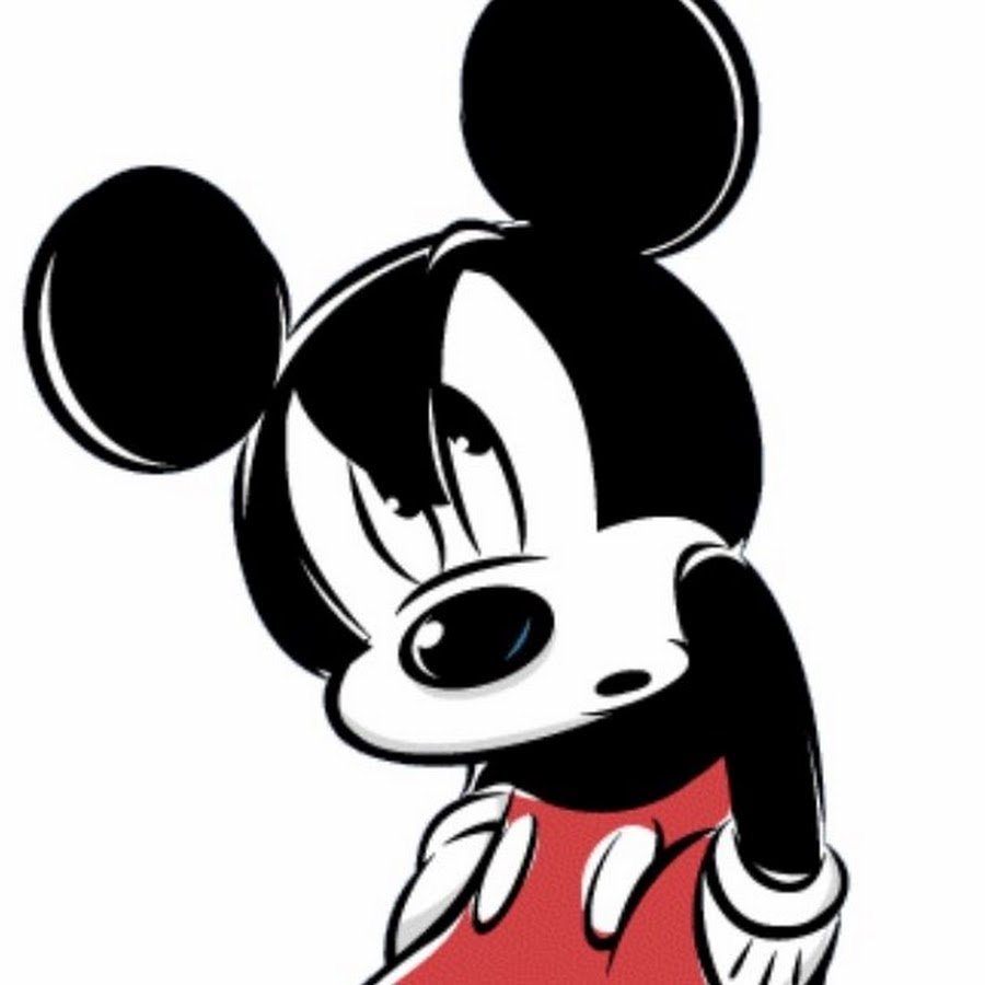 Микки маус черно белый