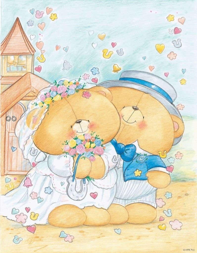 Милые Свадебные иллюстрации
