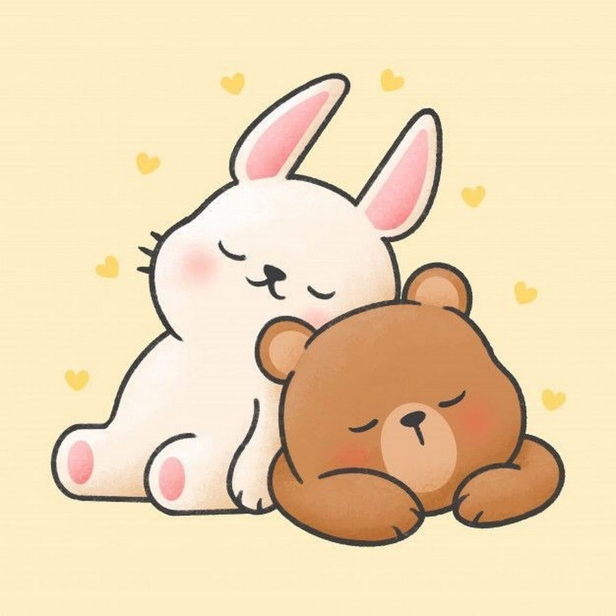 Мишка и Зайка спят