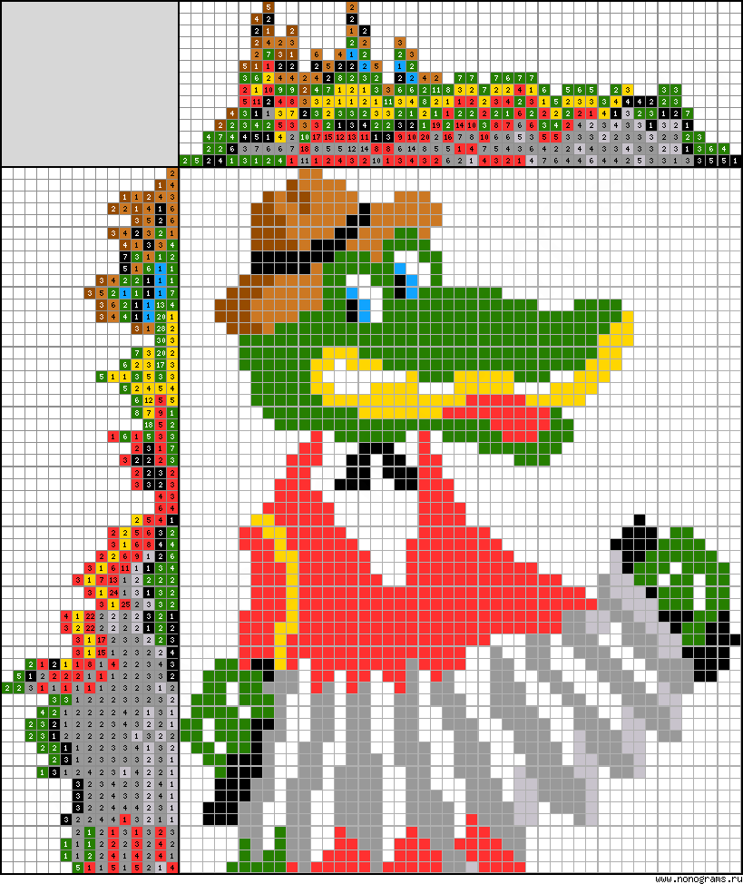 Японский кроссворд крокодил