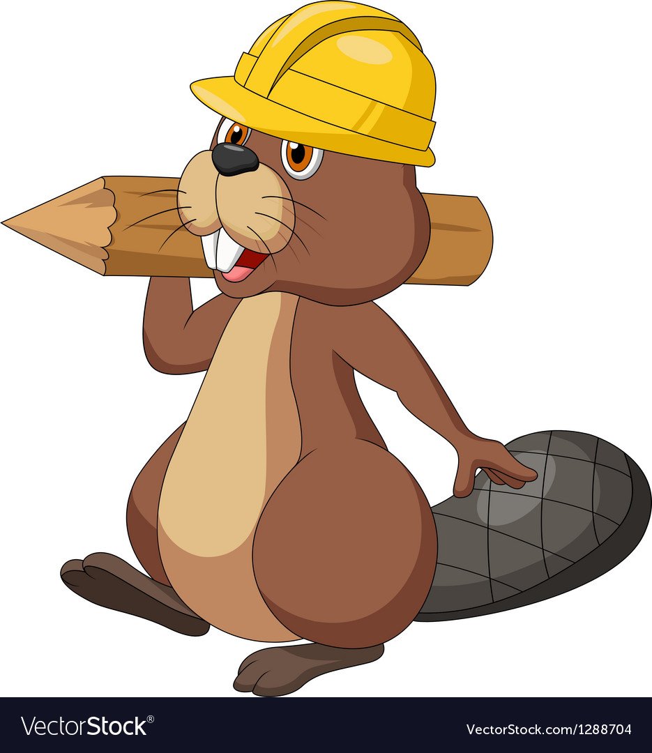 Бобер Строитель в каске